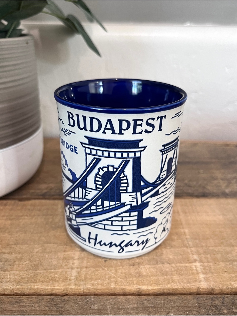 Budapest Hungary Risch-lau GmbH Relief Ceramic Travel Souvenir Mug